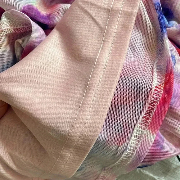 NWT BETSEY JOHNSON Sunset Floral Tie-Dye Mesh Dress Sz Small - Picture 9 of 11